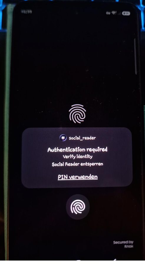 Fingerabdruck-Sperre beim App-Start